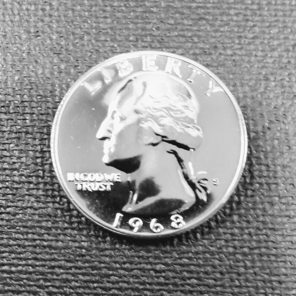 1968-S Proof Washington Quarter From US Mint Set.#0402